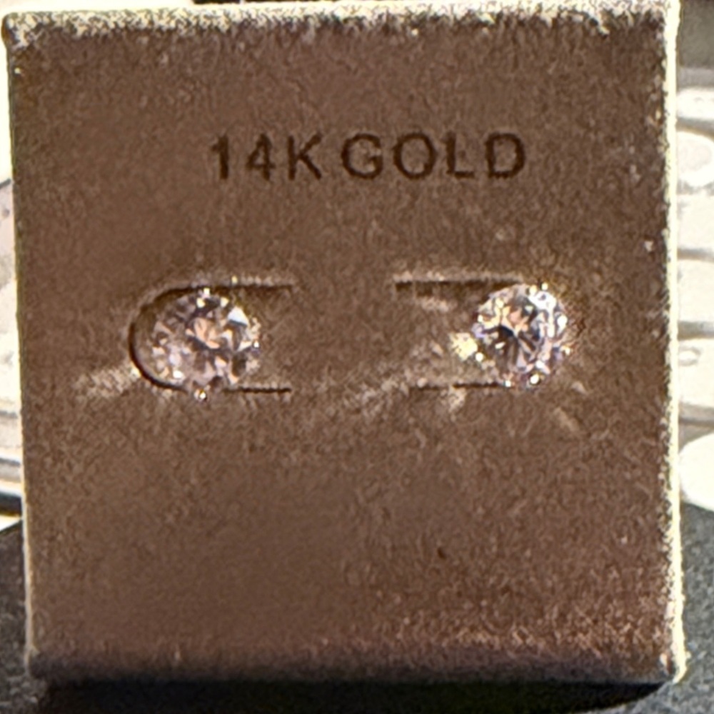 14K Gold Stud Earrings